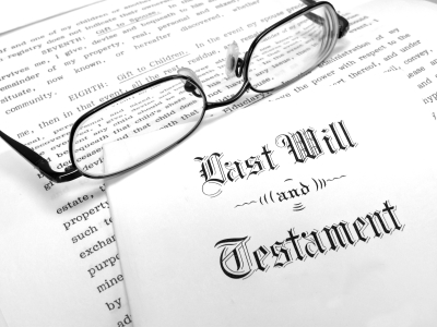 Envelope with Last Will and Testament